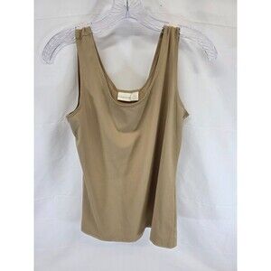 Chicos Brown Sleeveless Tank Top Size 1 Nylon/Spandex